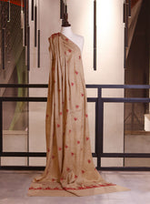 Royal Fashion Embroidered Woolen Shawls - RF25SH W623-P30 Fawn